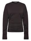 Weekday Pleated Long-Sleeved Top - Brown - XL