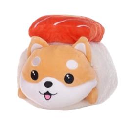 Shiba Inu -koira sake-sushissa Pehmolelu 25 cm Kawaii Kuties
