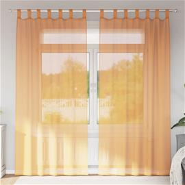 vidaXL Voile-verhot lenkeillä 2 kpl oranssi 140x225 cm