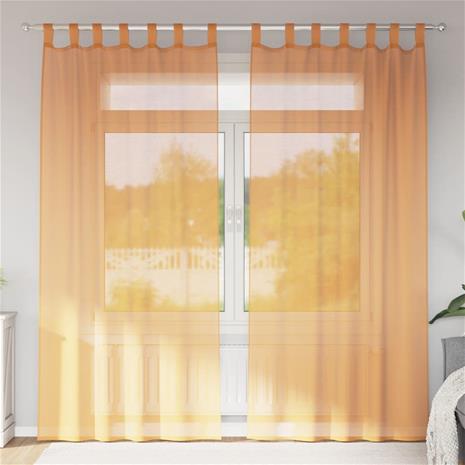vidaXL Voile-verhot lenkeillä 2 kpl oranssi 140x225 cm