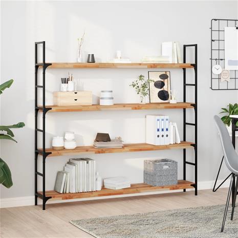 vidaXL Kelluvat hyllyt 4 kpl 140x20x4 cm öljytty massiivipuu akaasia