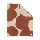 Marimekko Iso Unikko torkkupeitto Off white-kastanja, 130x170 cm