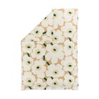 Marimekko Unikko pussilakana 150x210 cm Sand-off white-hay-emerald
