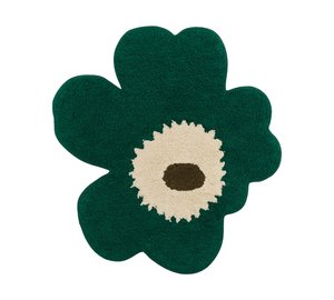 Marimekko Unikko kylpymatto 73x74 cm Emerald-off white-mole