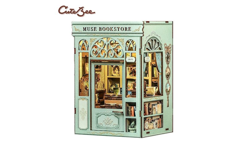 Mini Book Nook Muse Bookstore CuteBee