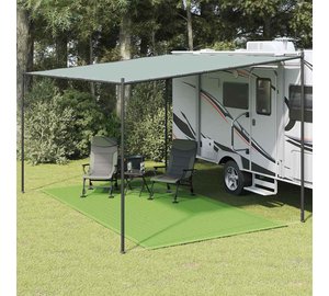 vidaXL Telttamatto vaaleanvihreä 250x350 cm HDPE