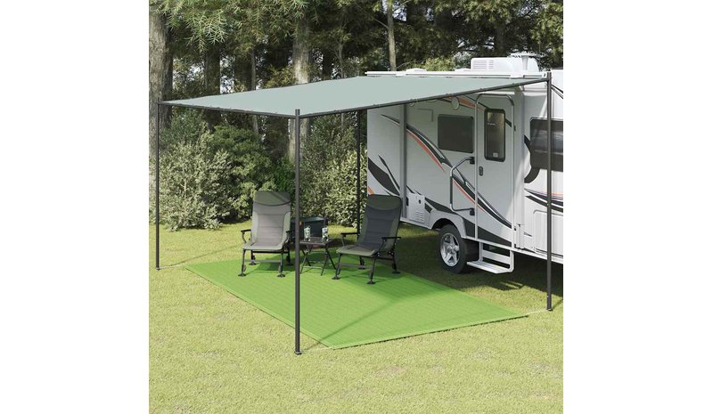 vidaXL Telttamatto vaaleanvihreä 250x350 cm HDPE
