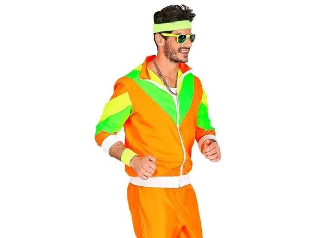 80-tals joggingdräkt, orange
