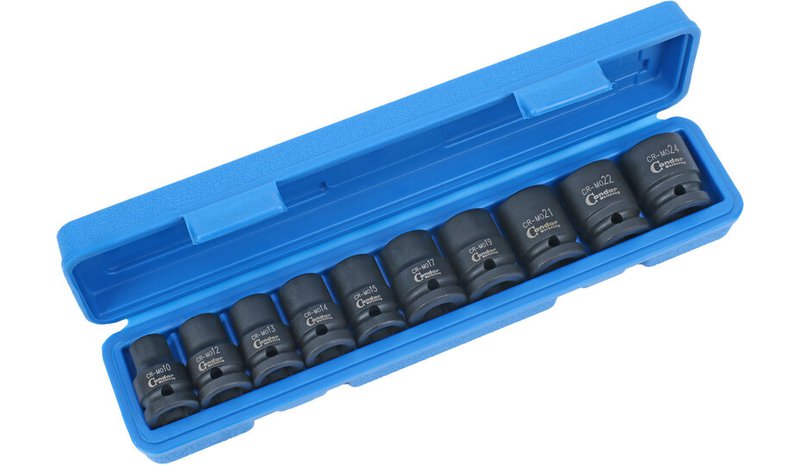 Hylsysarja Condor Werkzeug C1010/12; 1/2''; 10-24 mm; 10 kpl.