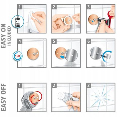 tesa Moon double towel holder self-adhesive