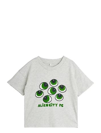Mini Rodini Eyes Sp Ss Tee - Grey - 140/146