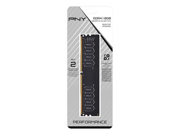 PNY - DDR4 - module - 8 GB - DIMM 288-pin - 3200 MHz / PC4-25600 - unbuffered