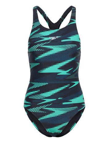 Speedo Womens Hyperboom Allover Medalist - Navy - 36