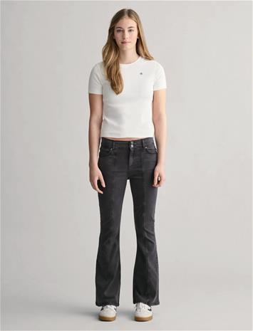 GANT Low Waist Stretchy Bootcut Pants - Black - 176