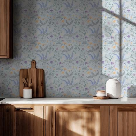 Summer meadow light Blue - 1035401-04 Tapetti