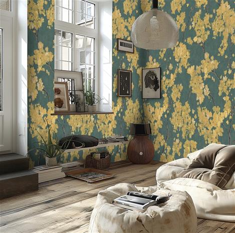 Digital Golden Blossoms - 79015-2 Tapetti