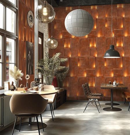 Digital Amber Glow - 79015-9 Tapetti