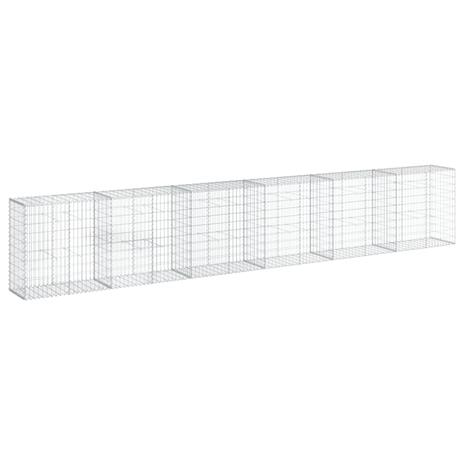 vidaXL Kivikori katolla 600x50x100 cm galvanoitu rauta