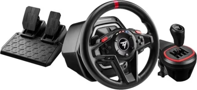 Thrustmaster T128 Shifter Pack, PC/Xbox -rattiohjain, -polkimet ja -vaihdekeppi