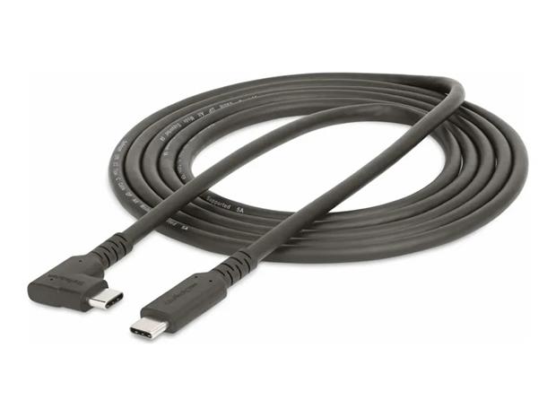 StarTech.com 6ft (2m) Rugged Right Angle USB-C Cable USB 3.2 Gen 1 (5 Gbps) USB C to C Data Transfer Cable 4K 60Hz DP Alt Mode 100W Power Delivery
