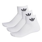 adidas Originals Nilkkasukat Mid-Cut 3-pack - Valkoinen/Musta