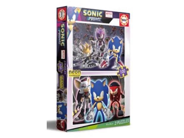 Educa Puzzle 2x100 Sonic Prime Neon