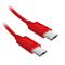 SBS TECABLETISSUETCCR USB-C - USB-C 1.5m 60W Braided Cable - Red – kuva 2