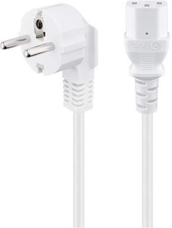 Pro Power cable C13 1x90° - Valkoinen - 1.5 m