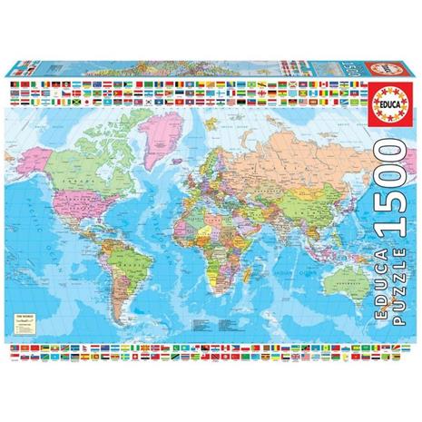 Educa The World Map 1500p palapeli