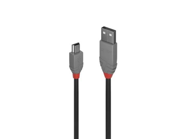 Lindy Anthra Line - USB cable - USB to mini-USB Type B - 3 m – kuva 2/3