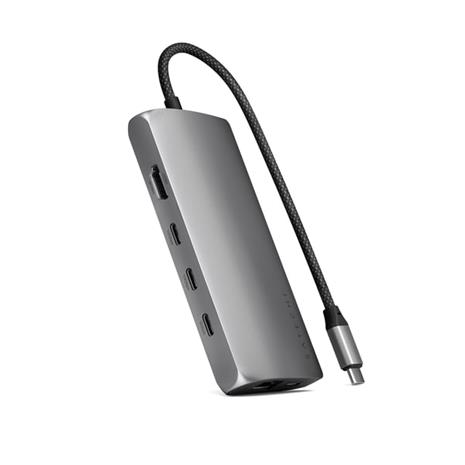 Satechi USB-C-moniporttisovitin 8K ja Ethernet V3 - Space Gray