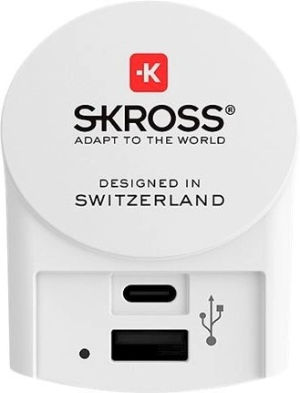 Euro USB Charger - 1xUSB Type C / 1xUSB Type A