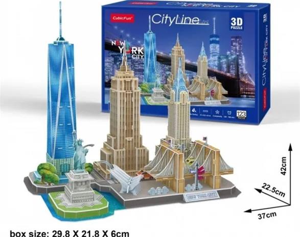 Cubic Fun City Line New York City 3D 123 pcs 3D Palapeli
