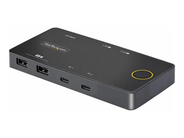 StarTech 2-Port USB-C KVM Switch with PD Pass-Through