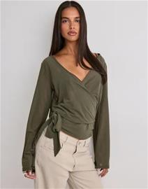 Nelly - Vihreä - Open Back Wrap Top