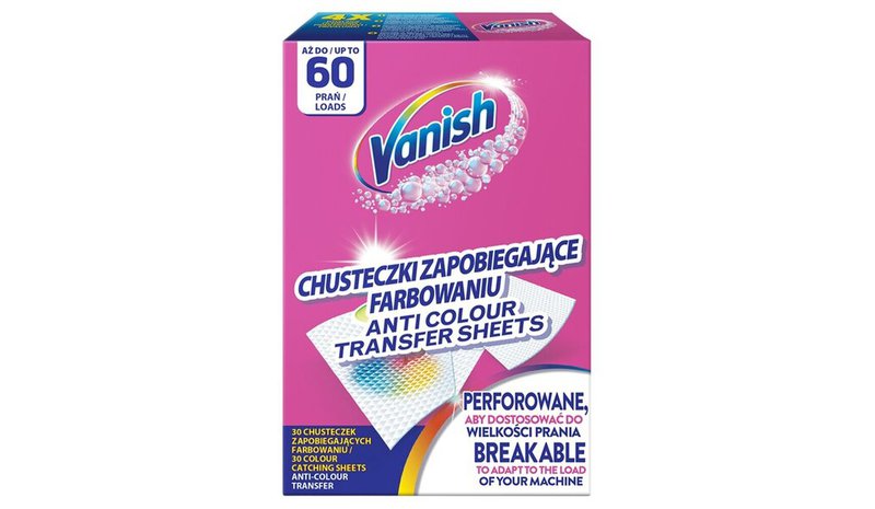 Vanish Color Protect värjäytymispyyhkeet, 30 kpl.