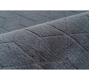 Pyöreä kani 3d pehmomatto 150cm harmaa