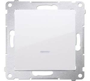 Simon 54 kytkin Led-valolla, valkoinen
