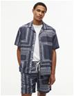 Tommy Hilfiger Cotton Tencel Bandana S/S Shirt - Navy - XXL