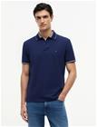 Tommy Hilfiger Stripe Undercllr Pique Reg Polo - Navy - XL