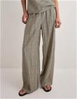Only - Ruutu/Raita - Onlsina Jeona Str Pull Up Pants Wvn