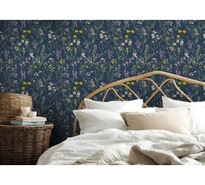 Gunnel Dark Blue - 1040201-04 Tapetti