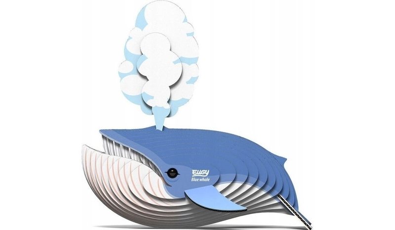 Fat Brain Toys Eugy the Blue Whale - 3D Eco Puzzle - 3D-palapeli