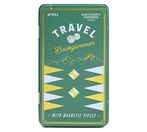 Gentlemen's Hardware Rejse Spil Backgammon - Green - ONE SIZE