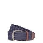 Ralph Lauren Golf Leather-Trim Webbed Belt - Navy - 42