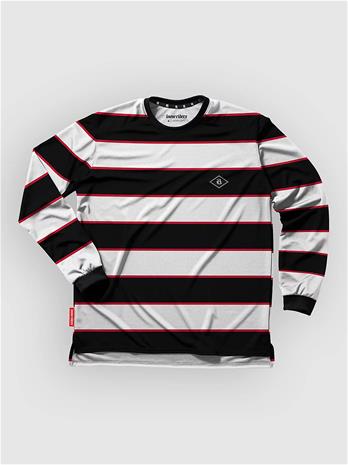 Loose Riders Baseline Long Sleeve Jersey black white Miehet