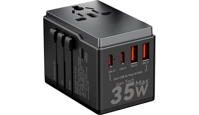 Dudao A35 Universal Travel Adapter Black