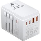 Dudao A35 Universal Travel Adapter White