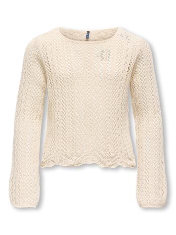Kids Only Kognola Wa Life L/S Pullover Knt - Cream - 158-164