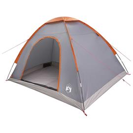 vidaXL Leirintäteltat katolla Harmaa ja oranssi 275 x 215 x 125 cm
